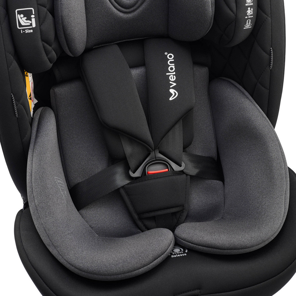 Автокрісло VELANO Vento 360° i-Size 40–150 см, ISOFIX + опорна нога, grey Київ - фото 6