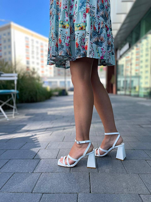 LIRIO Босоніжки жіночі білі LIRIO L0282/8073-68 літні шкіряні на підборах / Стильні босоніжки р Коломыя - изображение 6