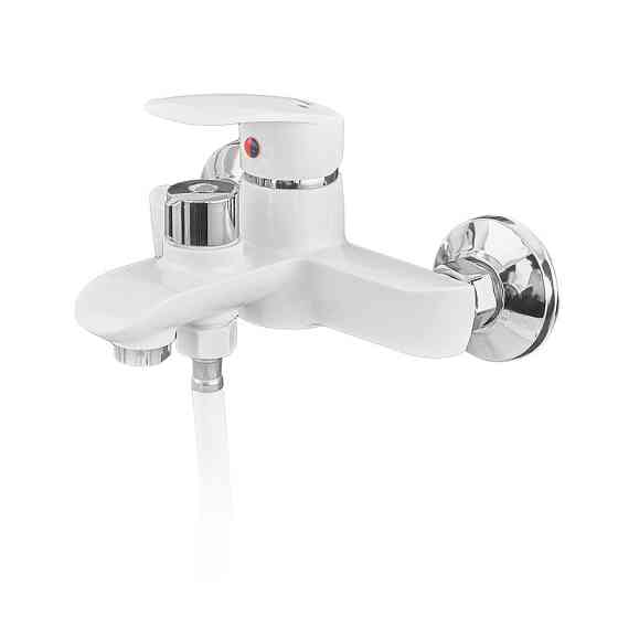 Змішувач для ванни Plamix Rodri-009 Euro Set White (з шлангом, лійкою та кронштейном) (PM0740)   ( 20005 ) Харьков