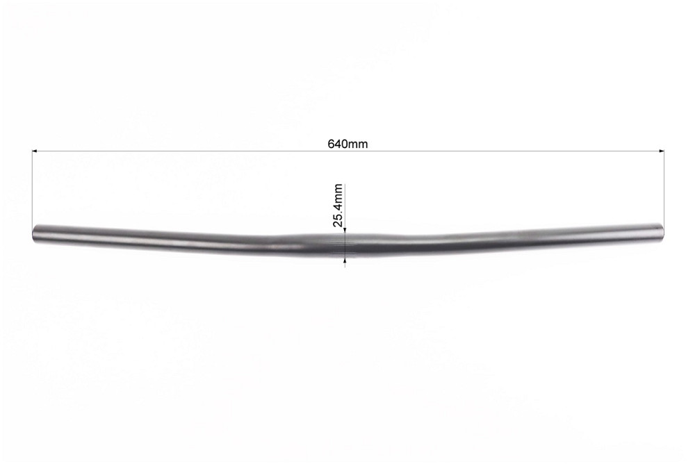 Кермо MTB 25,4х640мм, back sweep 9°, алюмінієве, чорне YL-001 Київ - фото 3