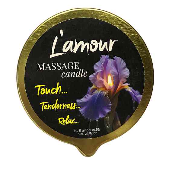 Массажная свеча L'amour Iris Amber Milk золотая, 70 мл Sex Aura Киев