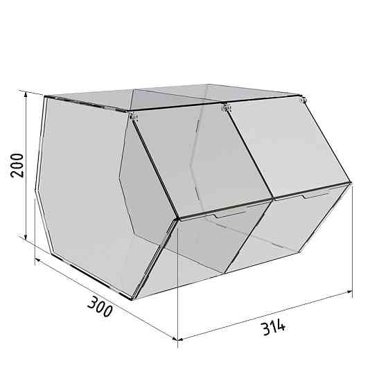 Диспенсер EKOSTAR для мармеладів, снеків, горіхів 2 комірки Київ
