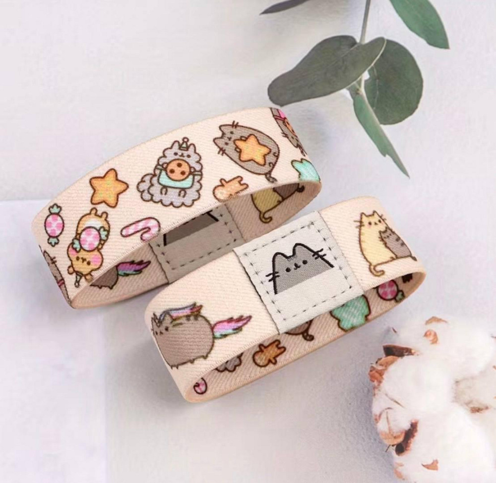 Браслет kawaii кот в стиле Пушин эластичный тканевый милый аксессуар на руку Киев - изображение 5