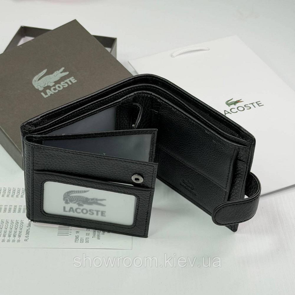 Чоловіче брендове портмоне з монетницею Lacoste (6604) Київ - фото 3
