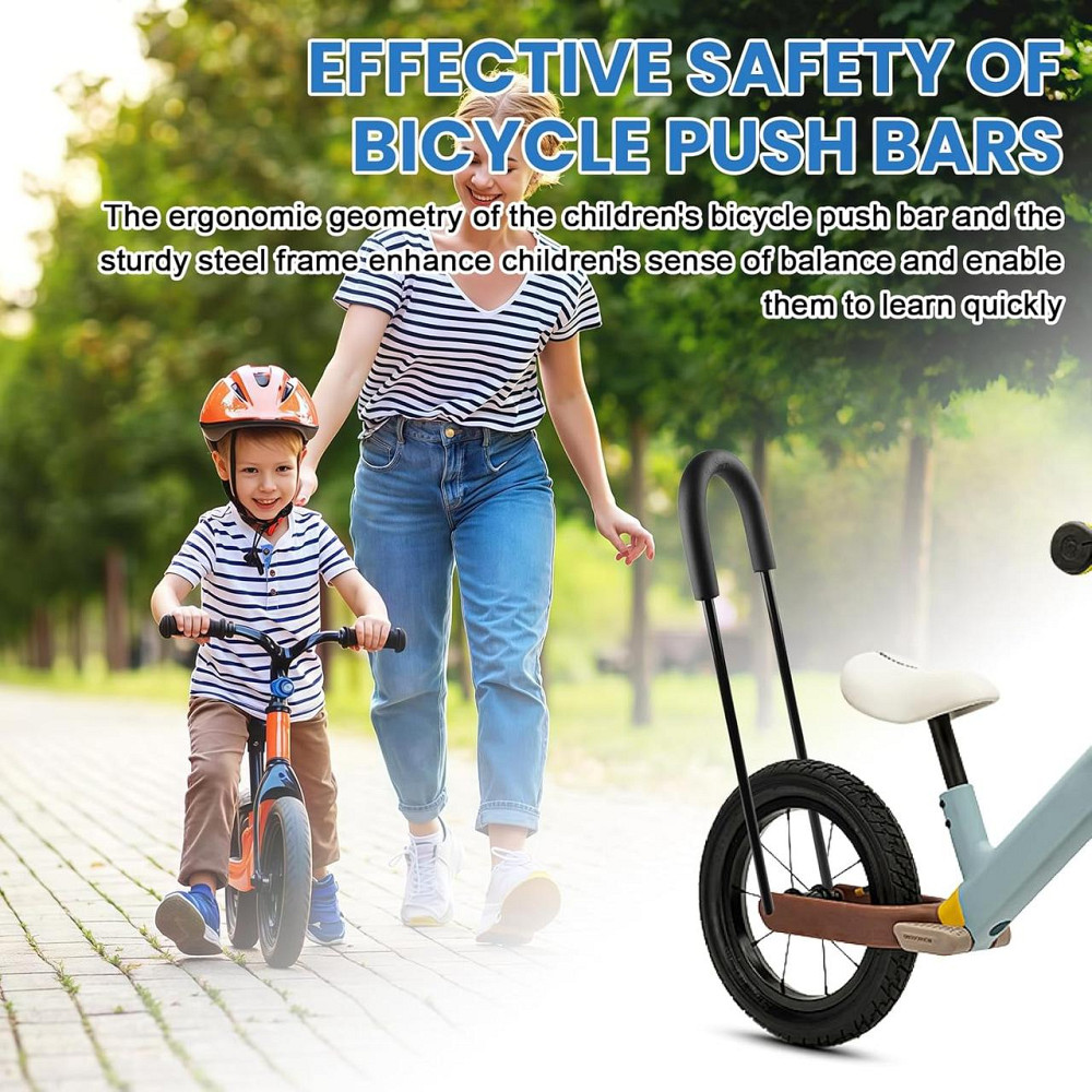 Ручка-тримач для навчання їзди на дитячому велосипеді біговелі розсувна 55-74 см, для штовхання велосипеда та балансування Київ - фото 7