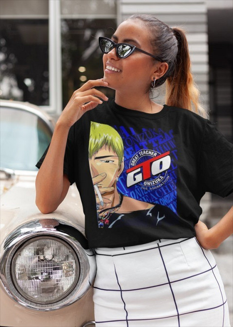 Футболка для хлопчика з аніме принтом Греат Теакхер Онізука Еікікхі оверсайз (зріст від 165 до 180) Чорний AnimeJ0087m Дніпро - фото 1