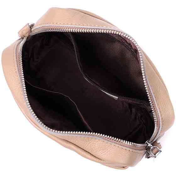 Сумка для женщин из натуральной мягкой кожи Vintage 22437 Бежевая Киев