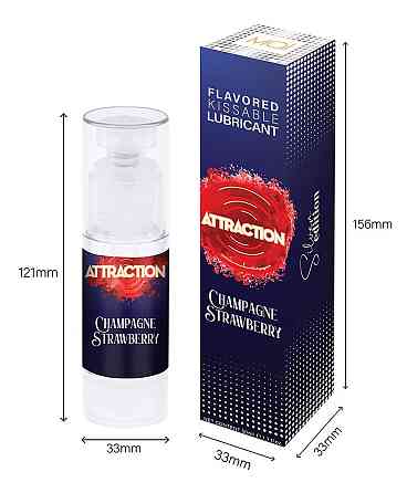 Оральный лубрикант на водной основе с ароматом шампанского и клубники Mai - Attraction Flavored Kissable Sex Aura Киев