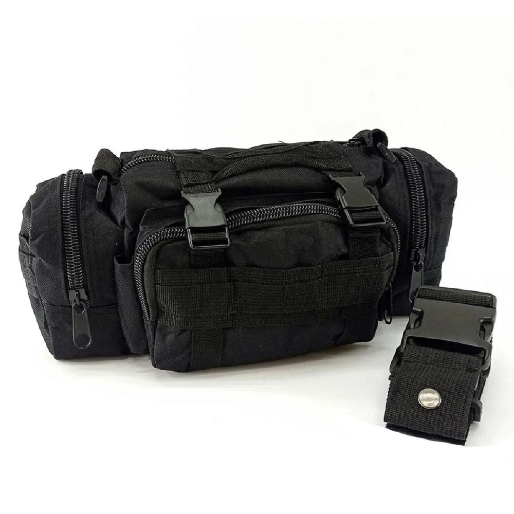 Сумка тактична навісна чорна Київ - фото 4