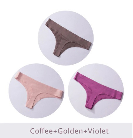 Женские бесшовные стринги 40 размер - в наборе 3шт., на бедра 80см Киев - изображение 1