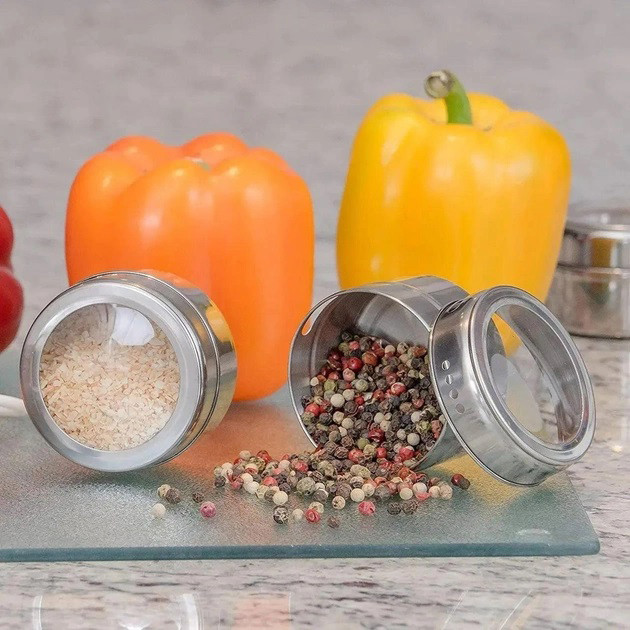 Кухонний органайзер зі спеціальними баночками, Етажерка для спецій, Прозорі баночки для спецій NG-76 Львів - фото 12