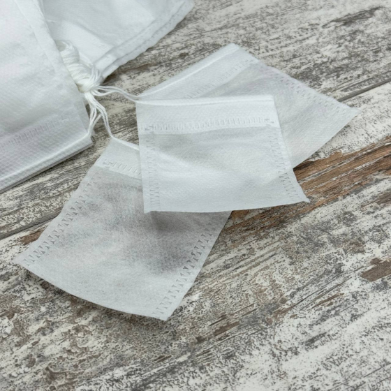 Фильтр-пакет для заваривания чая и трав 100 шт, одноразовые чайные пакетики с затяжкой Киев