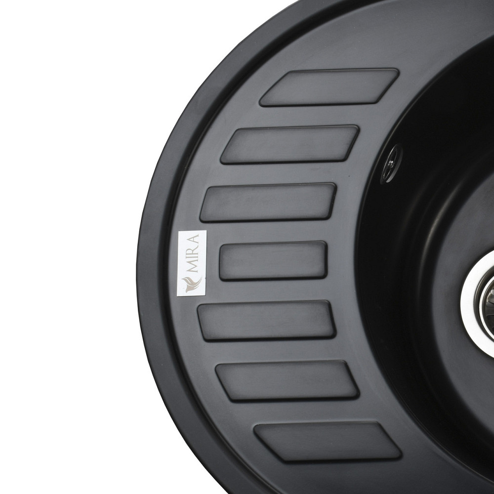 Гранітна мийка Mira ARNICA чорний 620 х 500 мм (000028781) Київ - фото 5