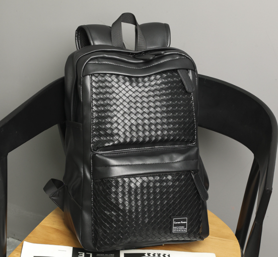 Якісний чоловічий рюкзак міський плетений чорний ( 22496 ) Харьков