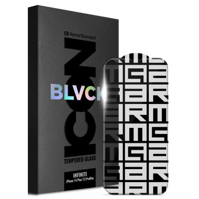 Стекло защитное Armorstandart Infinity Black Icon 2.75D Apple iPhone 14 Plus / 13 Pro Max (ARM73952) Винница - изображение 1