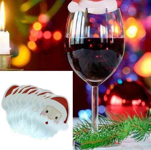 Рассадочные карточки на новый год Дед Мороз 10 штук 7 на 5 см красно-белый Киев