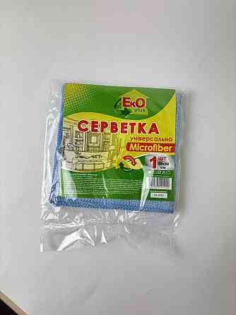 Серветка з мікрофібри універсальна 1 шт. TM Eco Plus 30*30 см Гостомель