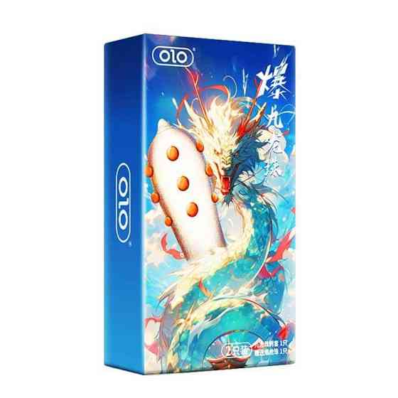 Презервативы с шипами супер тонкий OLO Nine Dragon 2 шт Винница