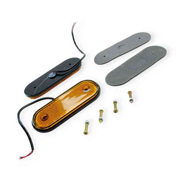 Ліхтар овальний оранжевий 117х48х10мм 20 LED (12-24V) маркерний Мукачево