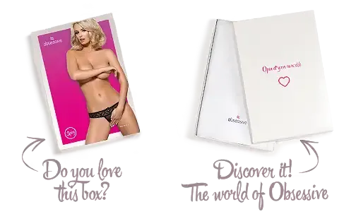 Мереживні танги з доступом Obsessive 837-THC-1 S/M, чорні Львов - изображение 8