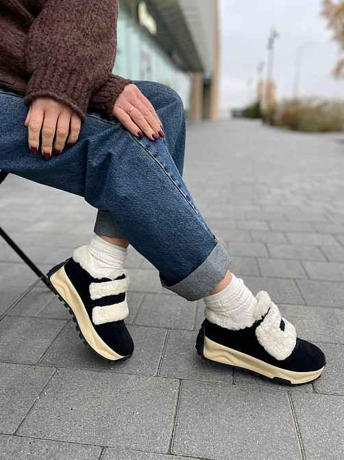 Lilin Кросівки жіночі LILIN L-X904-17 чорні (зима, шкіра натуральна) (5686) Коломия - фото 4