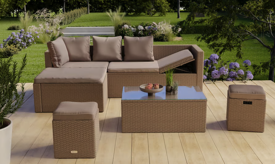 Садові меблі Di Volio Bologna бежевий/світло-сірий Киев - изображение 5