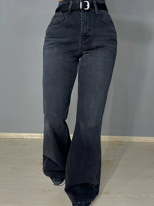 Джинси жіночі Cracpot 1563 кльош mom flare з ременем чорні, чорний, 25, 25, 69 см, 94 см Київ - фото 16