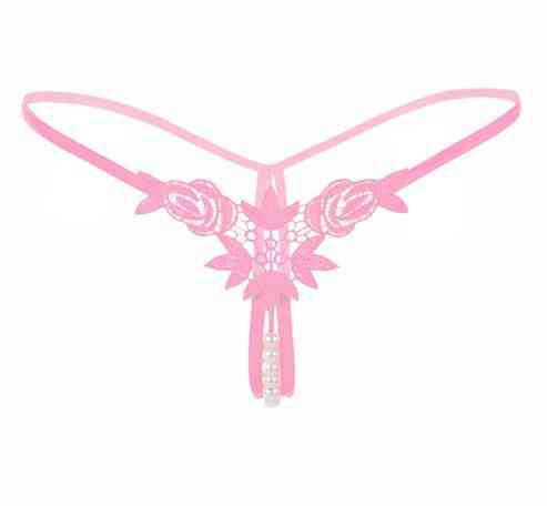 Трусики з перлинами та трояндами універсальний рожевий Київ