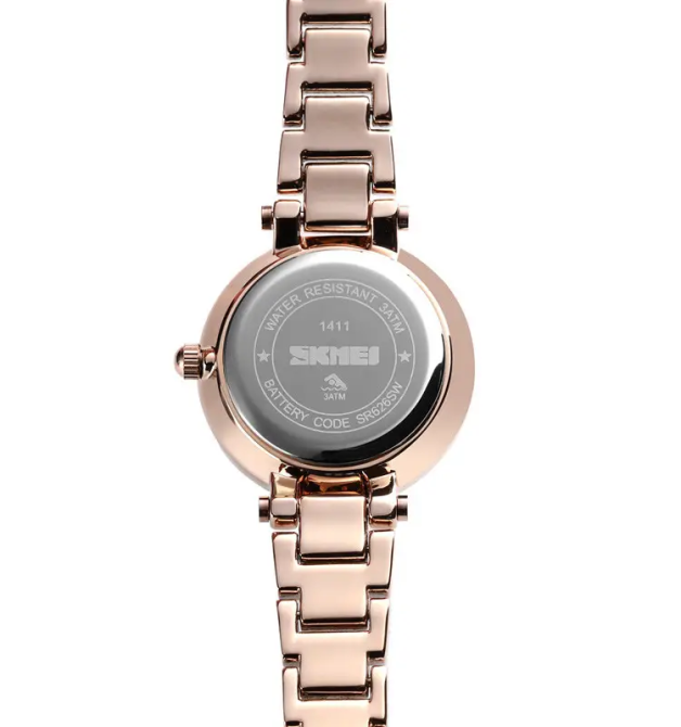 Годинники жіночі наручні Skmei 1411 Зіркове сяйво (Рожеве золото) Київ - фото 9