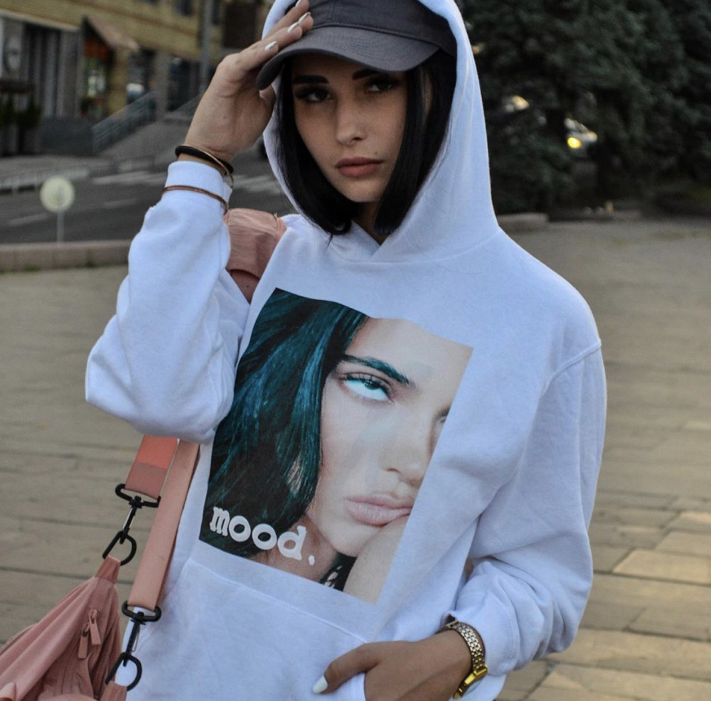 Белый Худи с рисунком MOOD . кофта . свитшот. реглан Черновцы - изображение 1