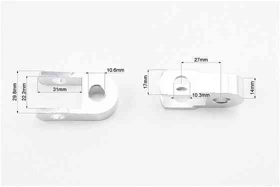 Подовжувач заднього амортизатора 30мм к-кт 2шт + болти + гайки, сірий Київ