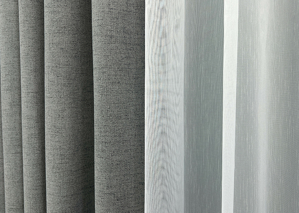 Комплект штор VR-Textil TWEED_V 150х270 2шт и Тюль 600х270 1918ш-1153т Серый с белым 71-148/5 Киев - изображение 7