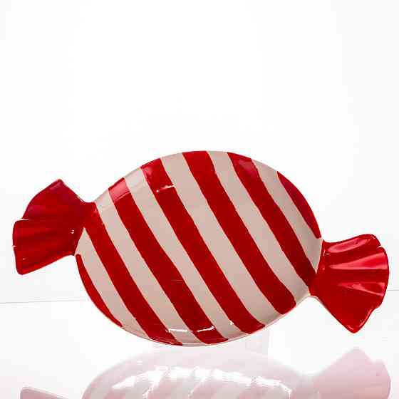 Новогодняя тарелка из фарфора в форме конфеты  Ø15.5 см CR-1-25 Киев