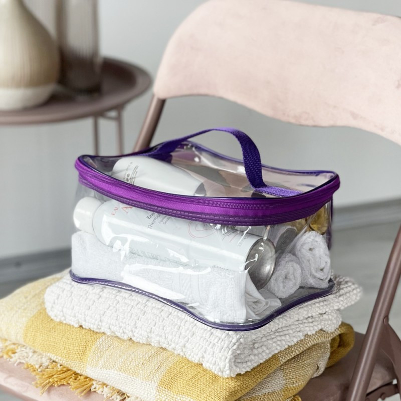 Силиконовая косметичка Л - 26x19x13 см (Фиолетовый) Сумы - изображение 1