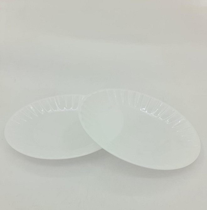 Одноразова тарілка склоподібна діаметр 205 мм біла (10 шт.) Харків - фото 3