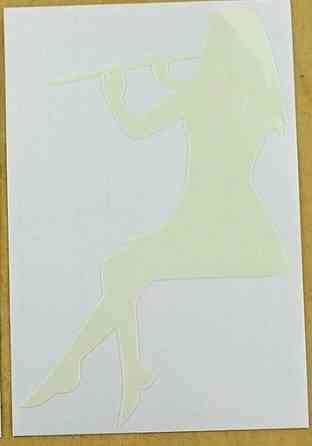 Люминесцентная наклейка голубая 