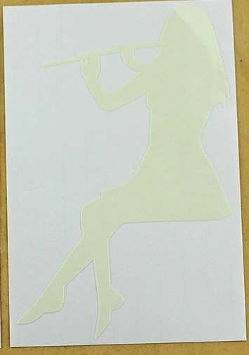 Люминесцентная наклейка голубая 