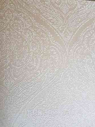 Текстильні шпалери на флізеліновій основі Cador Rasch Textil 086750 вензелі бежево-рожеві Київ