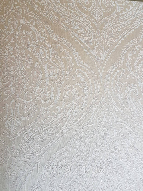 Текстильні шпалери на флізеліновій основі Cador Rasch Textil 086750 вензелі бежево-рожеві Київ - фото 4