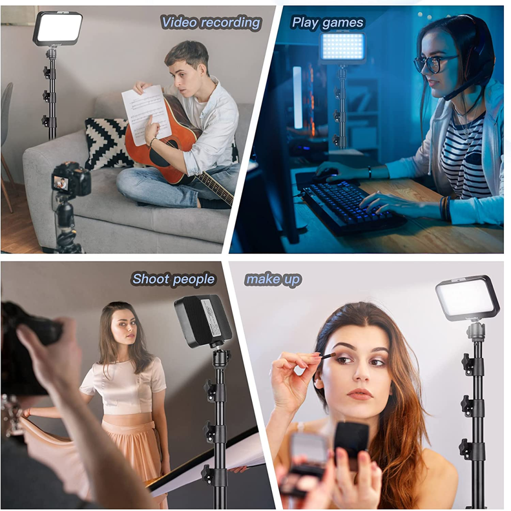 Уцінка Відеосвітло UBeesize (комплект 2 шт): LED панелі з фільтрами, USB живлення, для стрімінгу та YouTube Київ - фото 11