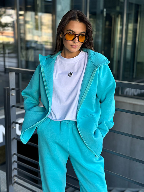 Жіночий теплий костюм на флісі Блакитний 42/44 Харків - фото 9