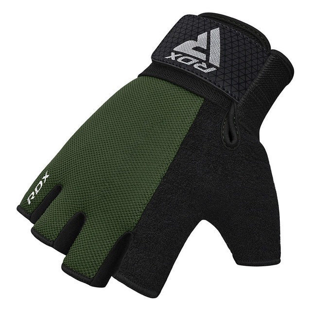 Рукавички для фітнесу RDX W1 Half Army Green Plus L Каменское - изображение 4