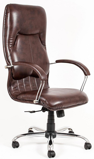 Офісне Крісло Керівника Richman Nicosia Titan Dark Grey Хром М2 AnyFix Коричневий Київ - фото 1