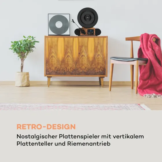 Виниловый ретро проигрыватель Auna Verticalo SE DAB Bluetooth USB из Германии Днепр
