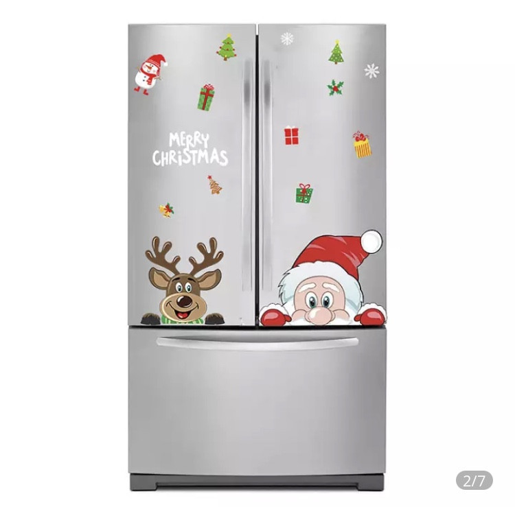 Наклейка Олень новорічна - розмір стікера 20*30см, силікон Київ - фото 6