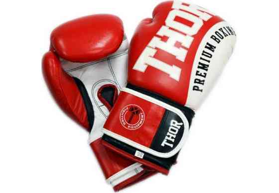 Боксерские перчатки Thor Shark Leather 12 oz Red Киев