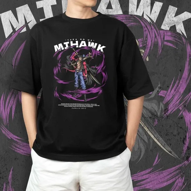 Футболка для підлітка хлопчика з принтом Ван Пис Dracule Mihawk Розмір 160 Anime10250 Дніпро - фото 4