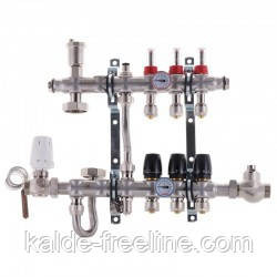 Колектор бічне підключення 1011 нержавіюча сталь в зборі на 3 виходи Харків - фото 1