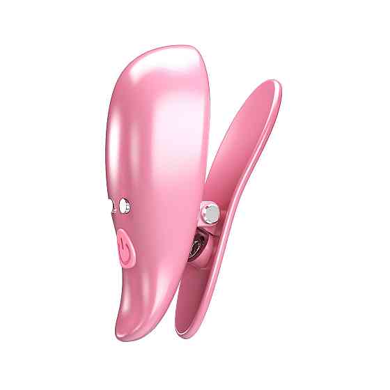 Вибростимуляторы-зажимы для сосков Pretty Love Leaf, розовые, 5.1 х 1.9 см Sex Aura Киев