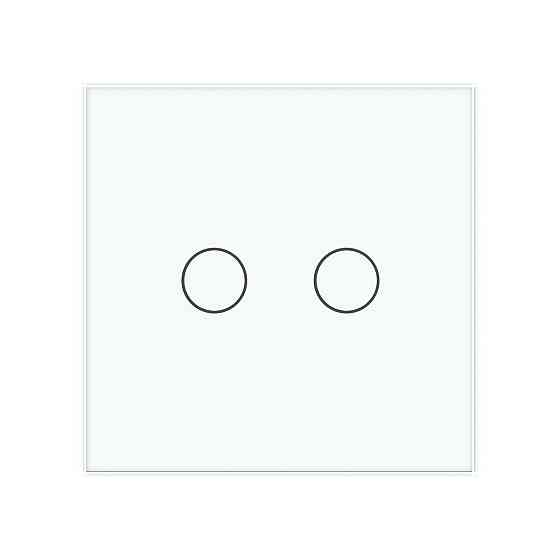 Розумний сенсорний прохідний/перехресний ZigBee вимикач 2 сенсора Livolo білий скло (VL-C702SZ-11) Коломыя